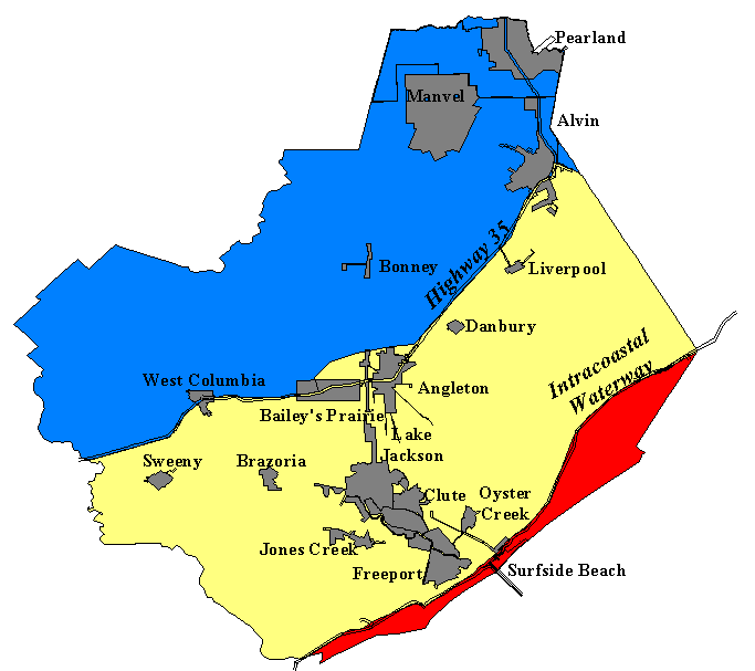 Brazoria County Map