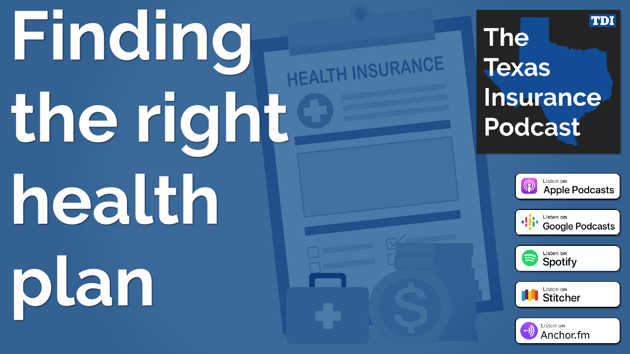 Text: Finding the right health plan