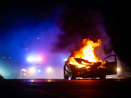 A car fire can strike suddenly and be deadly.