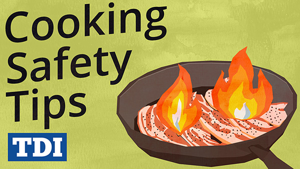 Cooking safety tips video on YouTube