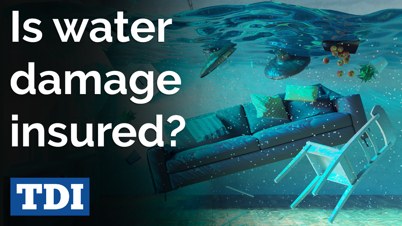 Text on image: Is water damage covered by home insurance?