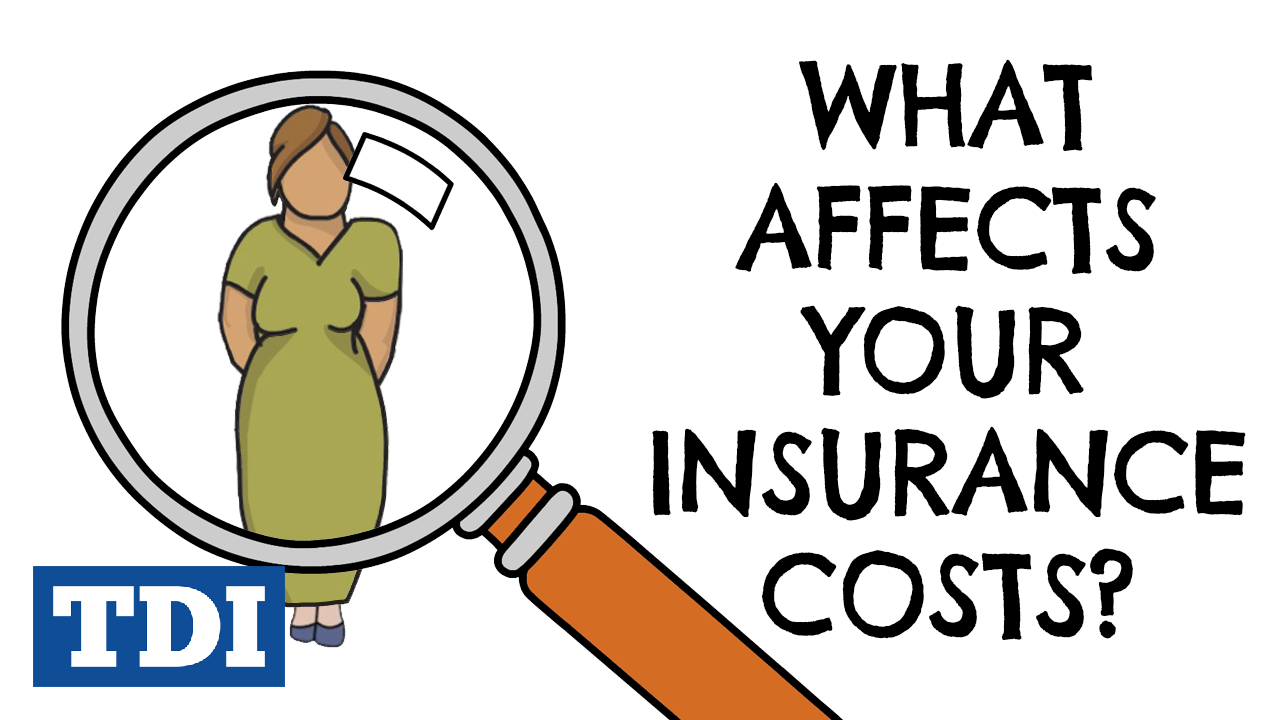 Text on image: What effects your insurance costs?