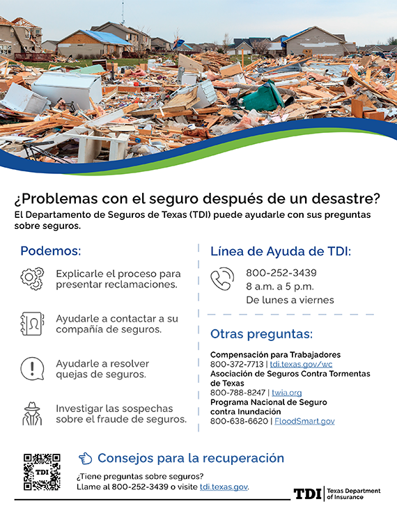 Spanish disaster flyer