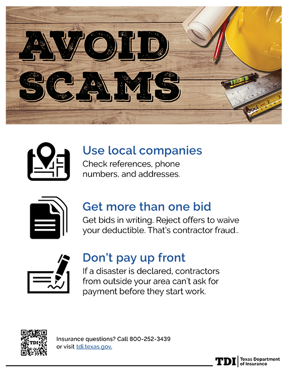 avoid scams flyer-TDI QR code