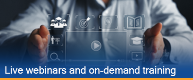 Live webinars and on-demand training