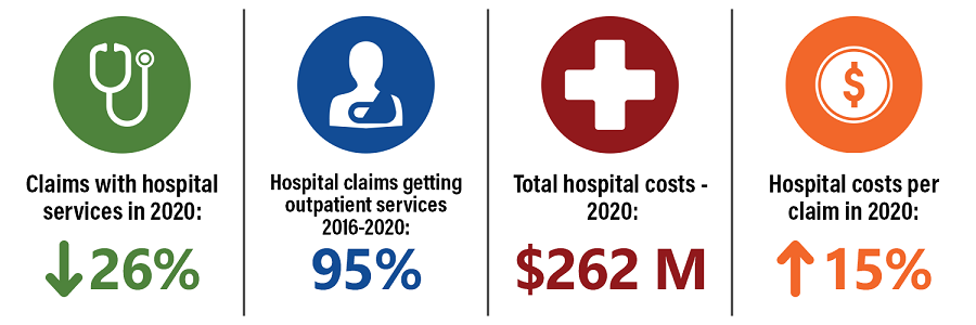 Snapshot: Utilization and Cost of Hospital/Institutional Services, 2016-2020