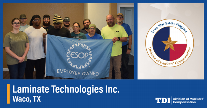 Lone Star Safety Award - Laminate Technologies, Inc.