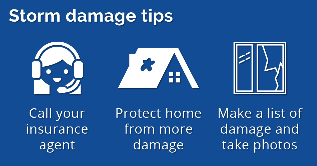 Storm damage tips