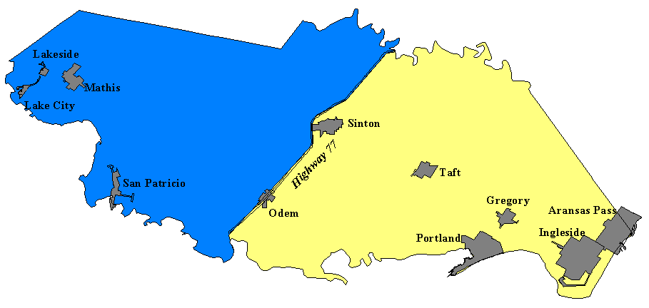 San Patricio County Map