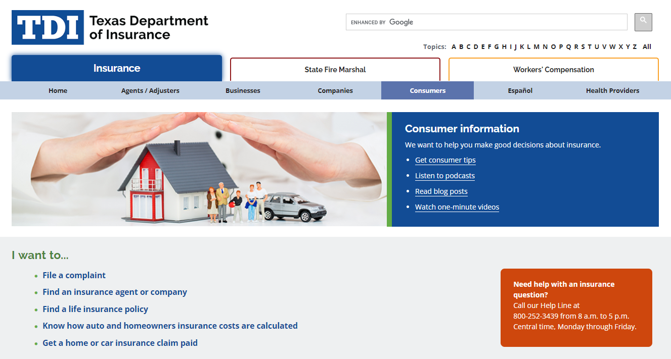 consumer page