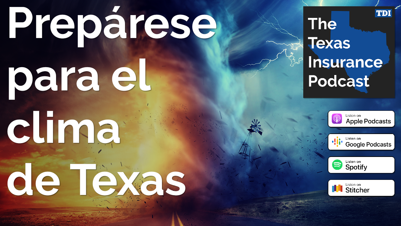 text: prepárese para el clima de Texas