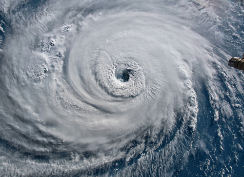 Hurricane satellite image