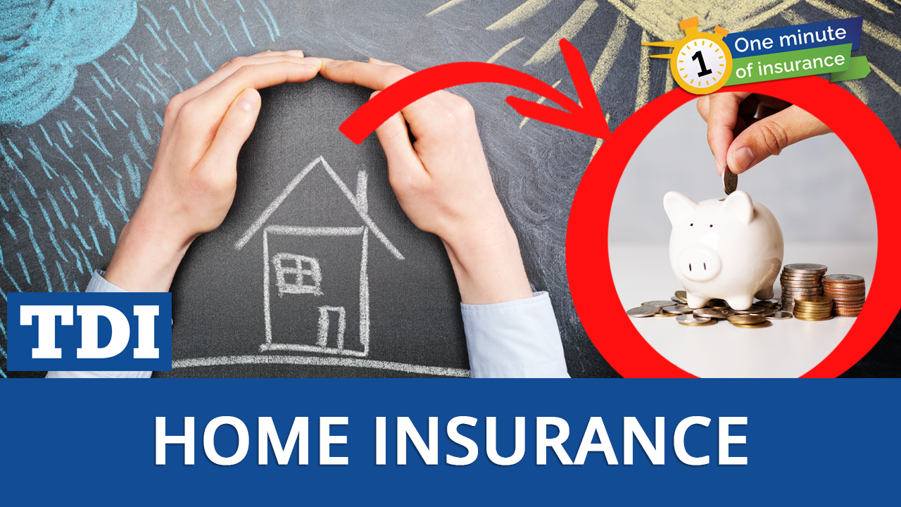 Text on image: Home insurance