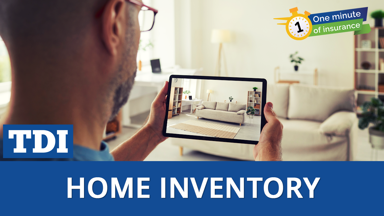 One minute: home inventory